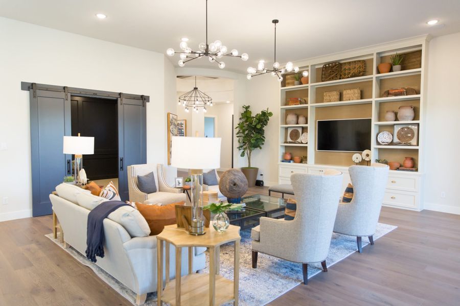 Representative furnished interior of a home built from the 6011 by Tradition Homes in Mustang Lakes, McKinney (Image 14).