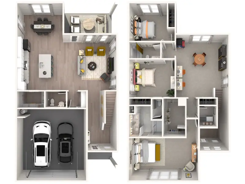 2D floor plan layout for the Bradley by Meritage Homes in Sycamore Grove, Murfreesboro, TN (Image 3).