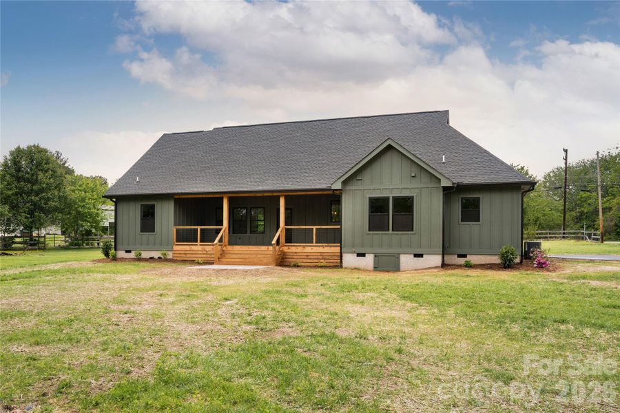 Exterior details and patio area of a home in , Mills River (Image 25).