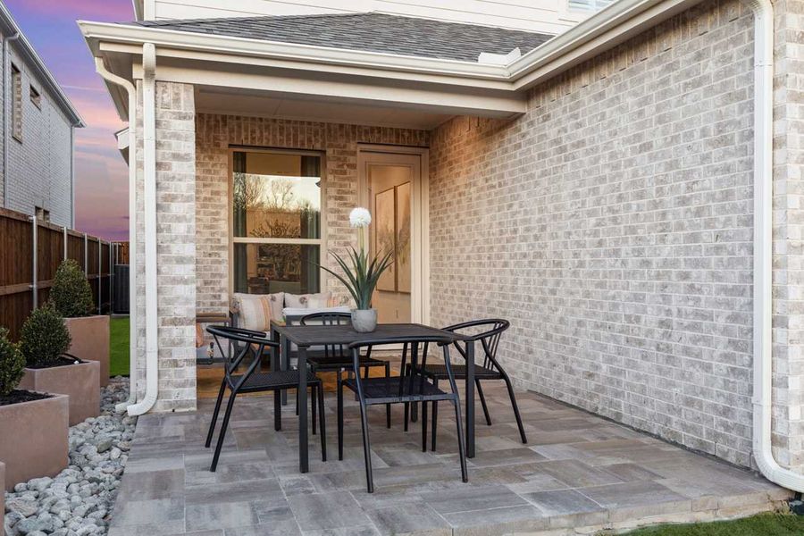 Representative Patio - some options shown Representative Patio - some options shown