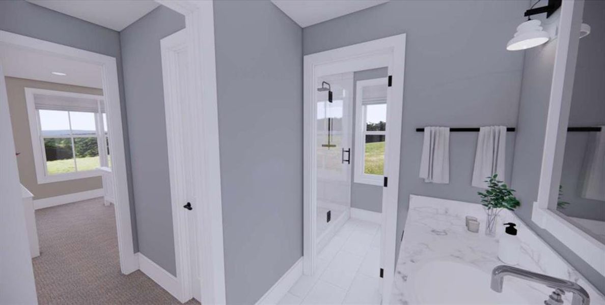 Furnished interior view inside a new home in , Carrollton (Image 37).