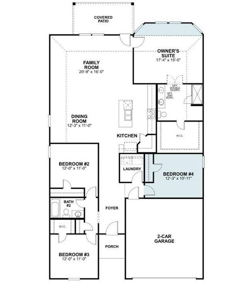 2D floor plan layout of this home in Lone Star Landing, Montgomery, TX (Image 4). 2D floor plan layout of this home in Lone Star Landing, Montgomery, TX (Image 4).