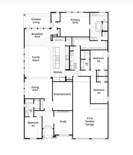 2D floor plan layout for the 215 by Highland Homes in Grange, Katy, TX (Image 3). 2D floor plan layout for the 215 by Highland Homes in Grange, Katy, TX (Image 3).