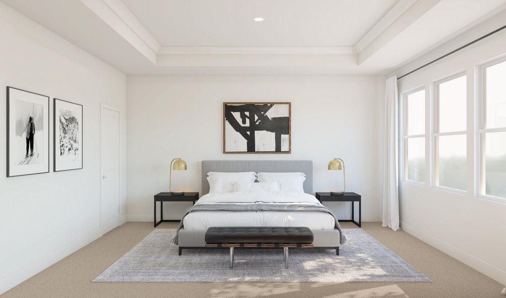 Primary suite with plush carpeting Primary suite with plush carpeting
