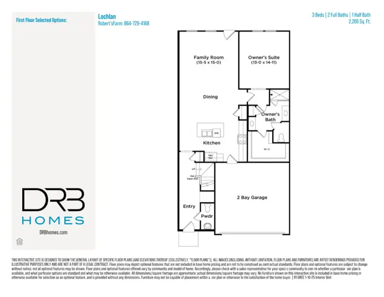 2D floor plan layout of this home in Robert's Farm, Greenville, SC (Image 4).