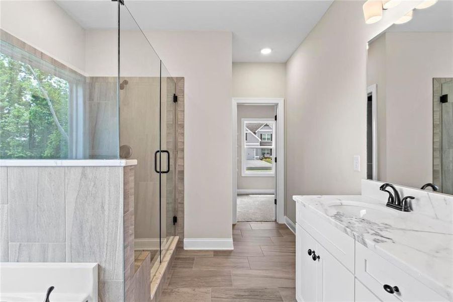 Furnished interior view inside a new home in , Dallas (Image 12).