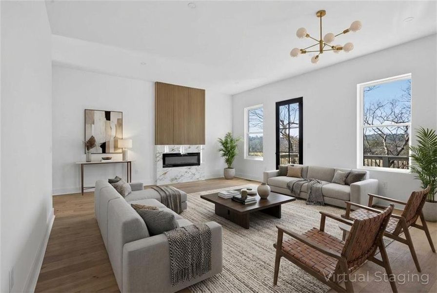 Furnished interior view inside a new home in , Canton (Image 10).