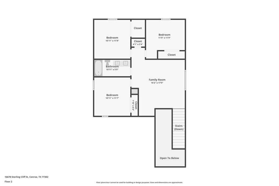2D floor plan layout of this home in Sanford Farms - Traditional Series, Waller, TX (Image 2). 2D floor plan layout of this home in Sanford Farms - Traditional Series, Waller, TX (Image 2).