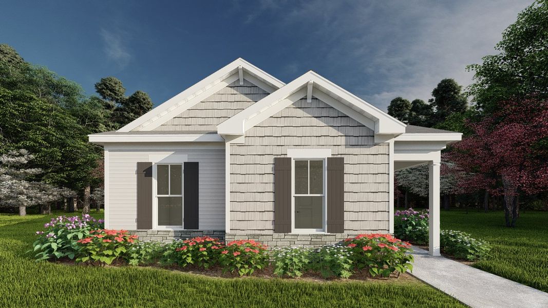 Representative exterior photo of a completed home built from the Finch by Ivey Homes in Tillery Park, Grovetown, GA (Image 19). Representative exterior photo of a completed home built from the Finch by Ivey Homes in Tillery Park, Grovetown, GA (Image 19).