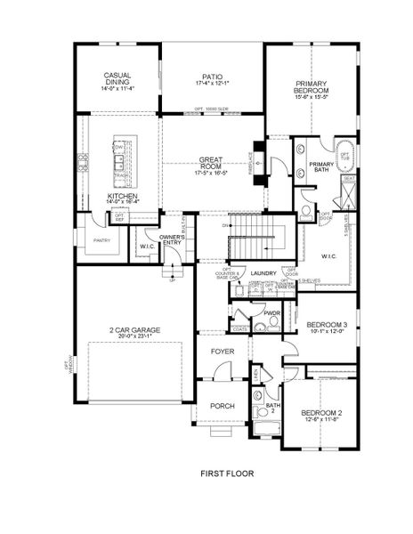 2D floor plan layout for the 6215 by Scott Felder Homes in Westerly, Erie, CO (Image 3). 2D floor plan layout for the 6215 by Scott Felder Homes in Westerly, Erie, CO (Image 3).