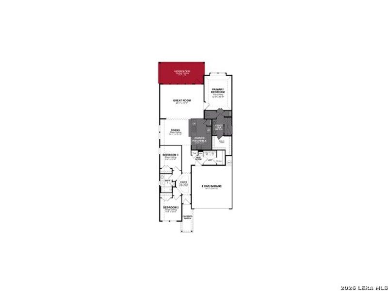 2D floor plan layout of this home in Bricewood, Helotes, TX (Image 2).