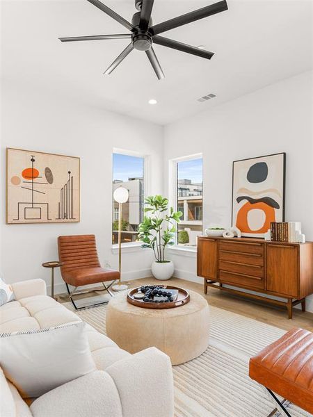 Furnished interior view inside a new home in , Dallas (Image 14). Furnished interior view inside a new home in , Dallas (Image 14).