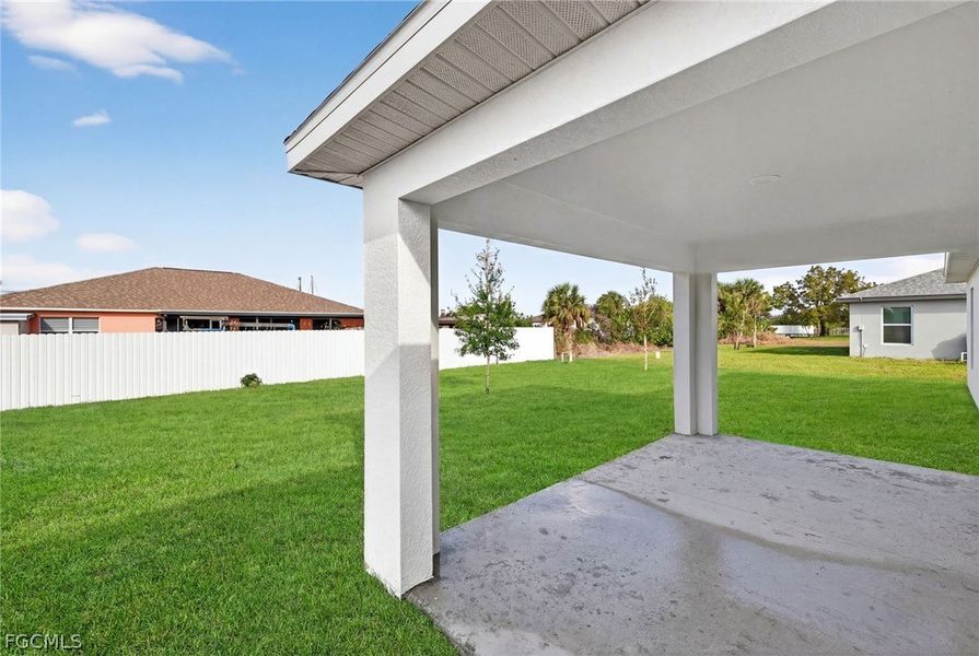 Exterior details and patio area of a home in Cape Coral, Cape Coral (Image 20).