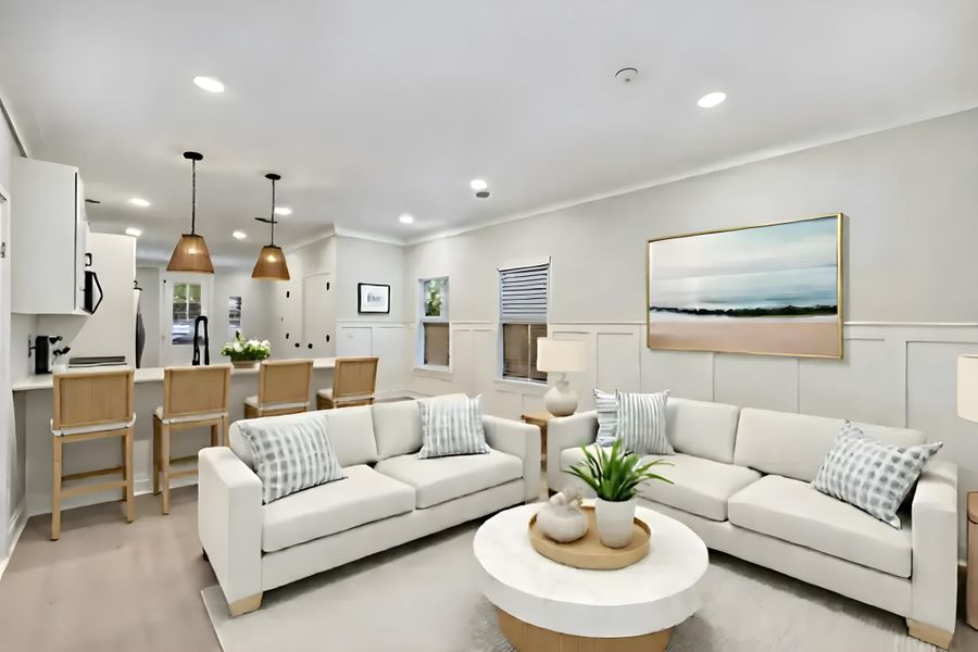 Furnished interior view inside a new home in , North Charleston (Image 6). Furnished interior view inside a new home in , North Charleston (Image 6).