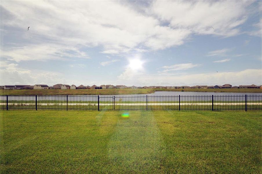 View across the rear yard from the family room.