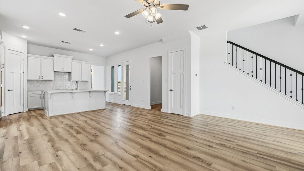 Representative furnished interior of a home built from the Paloma by Brightland Homes in Bridgeland Central, Cypress (Image 7).