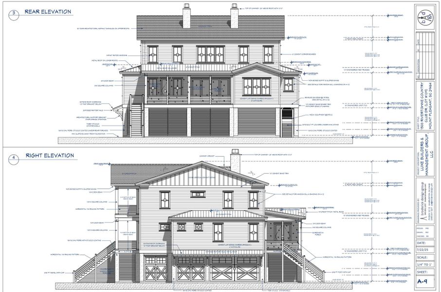 Exterior rendering of this home design in , Mount Pleasant, SC (Image 5).