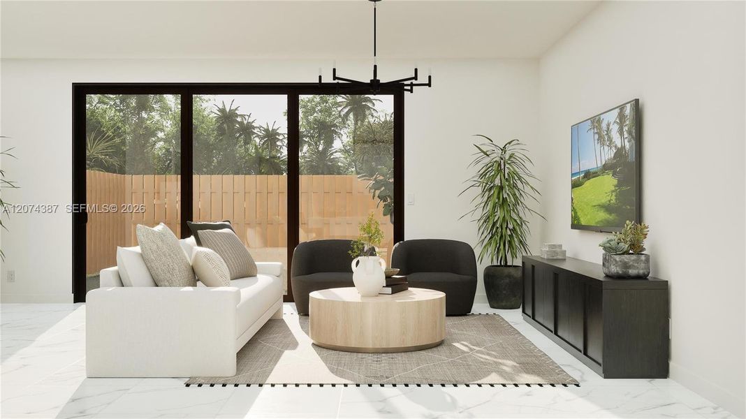 Furnished interior view inside a new home in Solterra, Sunrise (Image 4).