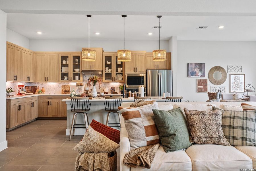 Furnished interior view inside a new home in Village at Three Oaks, Seguin (Image 12).