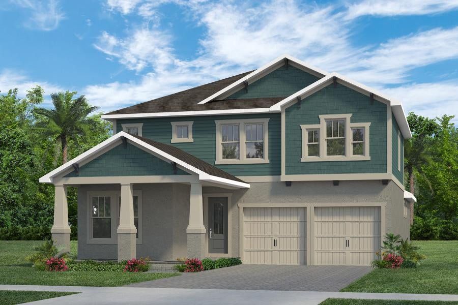 Representative exterior photo of a completed home built from the Frost by Rockwell Homes in Northlake at Ovation, Winter Garden, FL (Image 33). Representative exterior photo of a completed home built from the Frost by Rockwell Homes in Northlake at Ovation, Winter Garden, FL (Image 33).