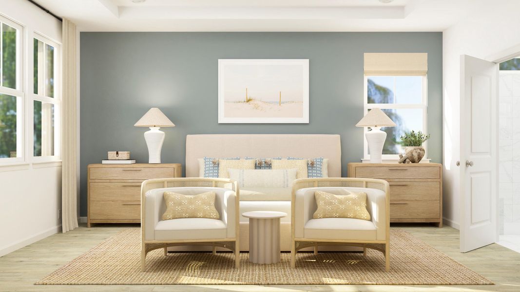 Furnished interior view inside a new home in Horizons at Carnes Crossroads | 55+: Legends Collection, Summerville (Image 4).