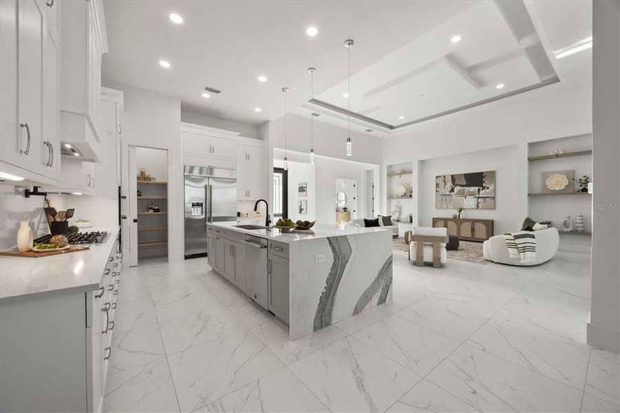 Furnished interior view inside a new home in , Sarasota (Image 18). Furnished interior view inside a new home in , Sarasota (Image 18).