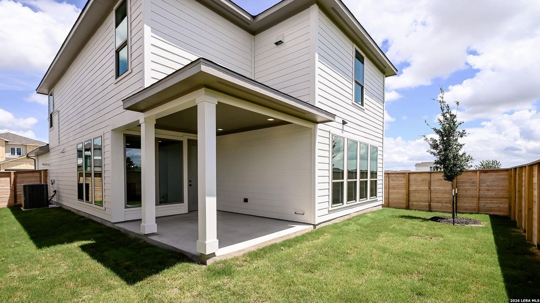 Exterior details and patio area of a home in Solms Landing, New Braunfels (Image 4).