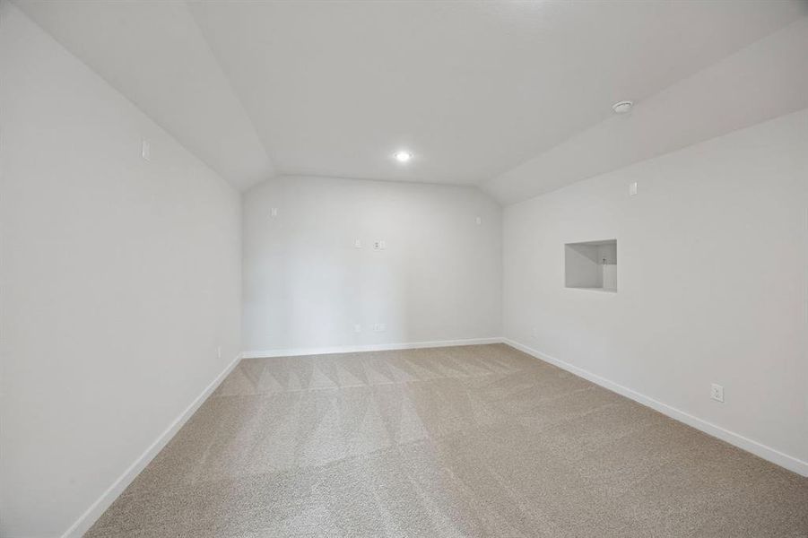 Media room in the Masters home plan by Trophy Signature Homes – REPRESENTATIVE PHOTO Media room in the Masters home plan by Trophy Signature Homes – REPRESENTATIVE PHOTO