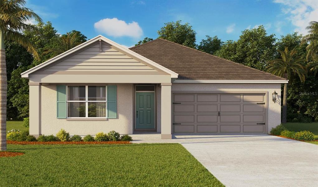 Front exterior of a new home in Timberwalk, Mount Dora, FL, highlighting curb appeal (Image 1). Front exterior of a new home in Timberwalk, Mount Dora, FL, highlighting curb appeal (Image 1).