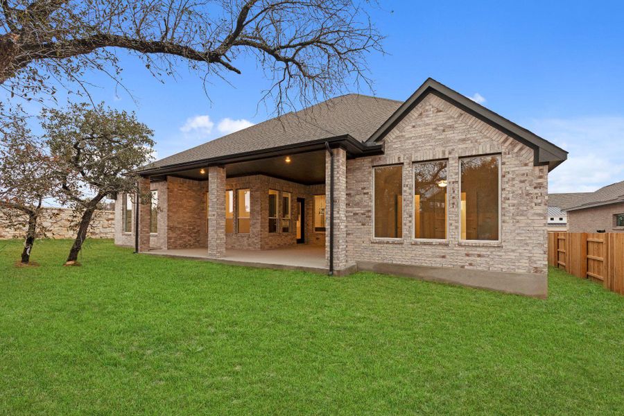 Rear of Home and Private Backyard