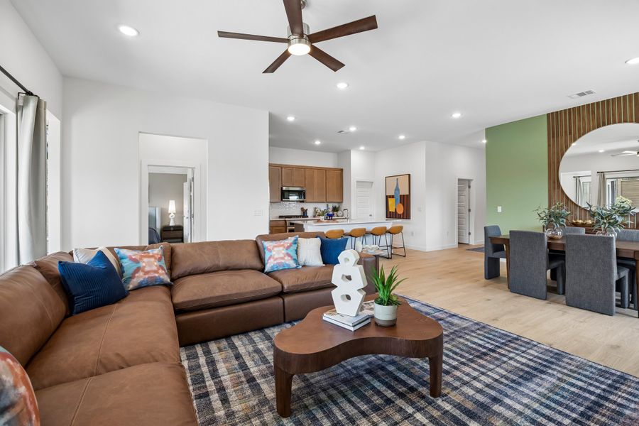 Living Room in the Pecos home plan by Trophy Signature Homes – REPRESENTATIVE PHOTO
