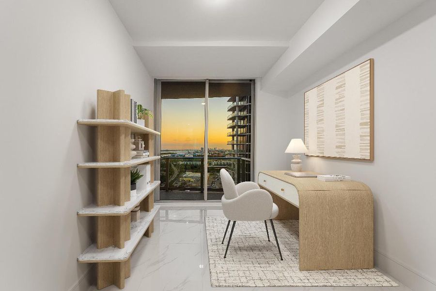 GUEST BEDROOM - OFFICE *VIRTUALLY STAGED