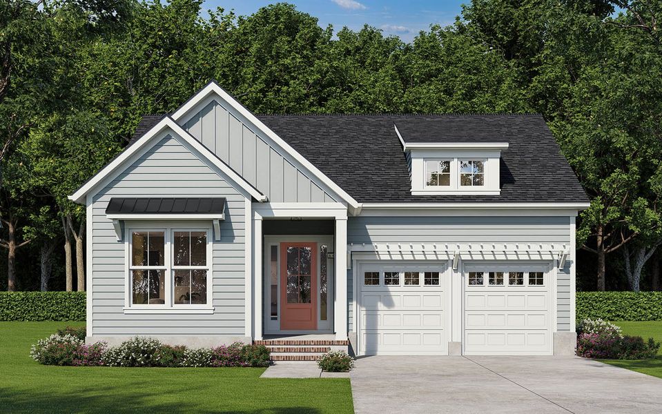 Representative exterior photo of a completed home built from the Reid by Brookfield Residential in Nexton, Summerville, SC (Image 2). Representative exterior photo of a completed home built from the Reid by Brookfield Residential in Nexton, Summerville, SC (Image 2).