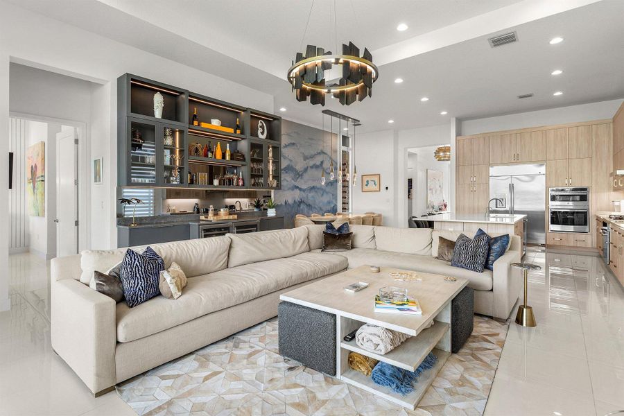 Furnished interior view inside a new home in , Boca Raton (Image 15). Furnished interior view inside a new home in , Boca Raton (Image 15).