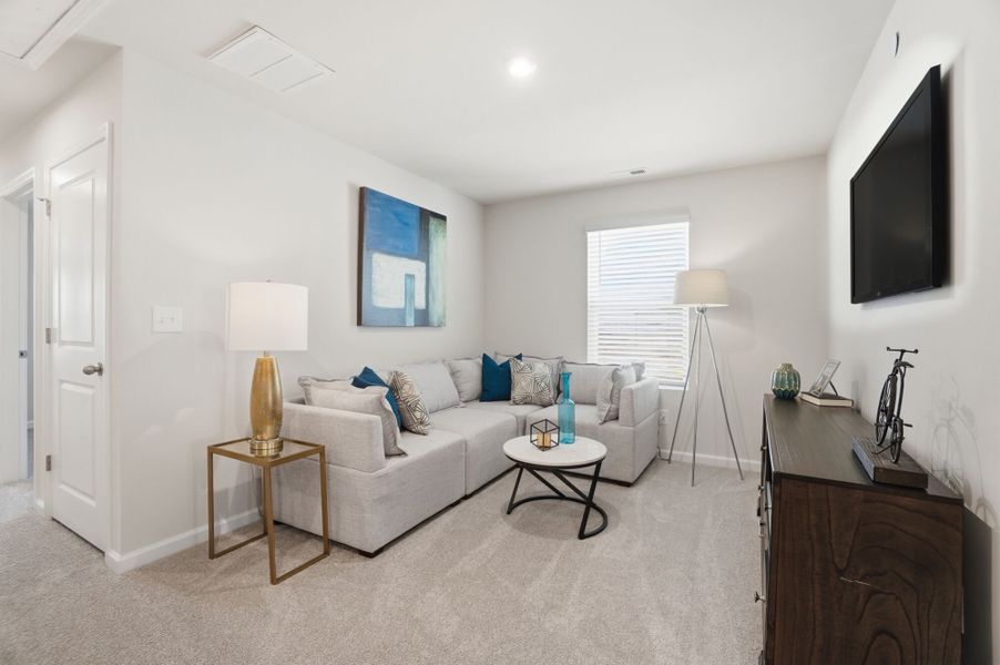 Furnished interior view inside a new home in Hedgecliff Townes, Kannapolis (Image 26). Furnished interior view inside a new home in Hedgecliff Townes, Kannapolis (Image 26).