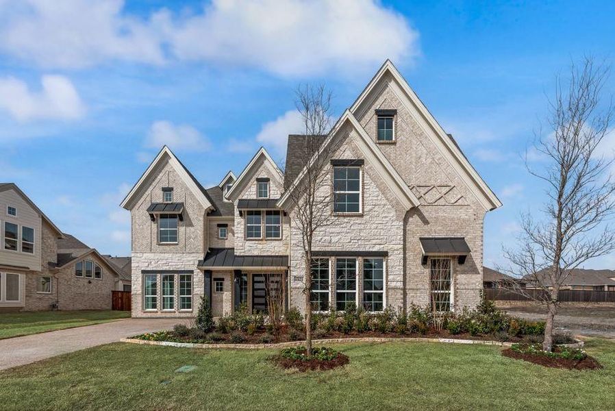Front exterior of a new home in Somerset Park, Rockwall, TX, highlighting curb appeal (Image 1). Front exterior of a new home in Somerset Park, Rockwall, TX, highlighting curb appeal (Image 1).