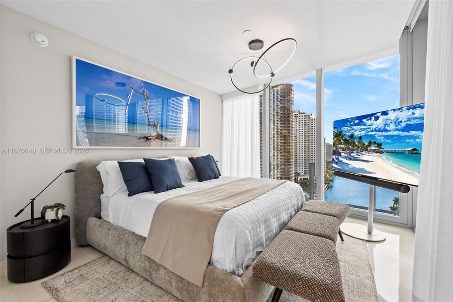 Furnished interior view inside a new home in , Miami (Image 21).