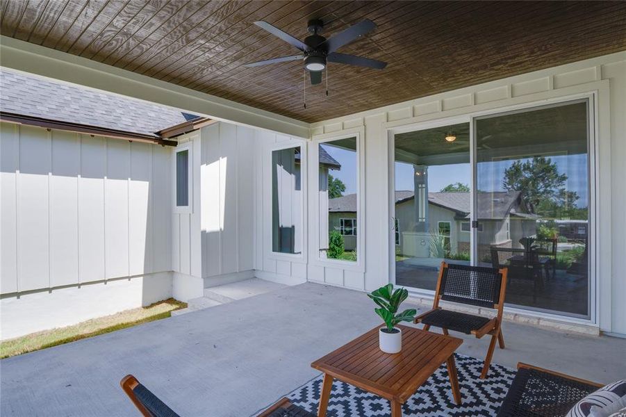 Martin Back Patio.This home is under construction, and this photo is of a similar home, but the finishes may differ.