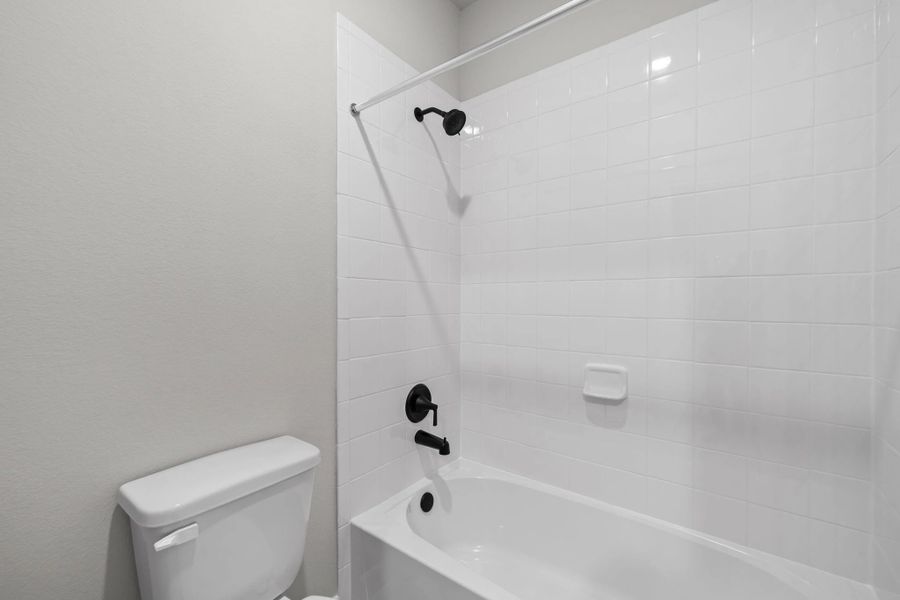 Second bath. Note: Sample product photo. Actual exterior and interior selections may vary by homesite. Photo may be virtually staged