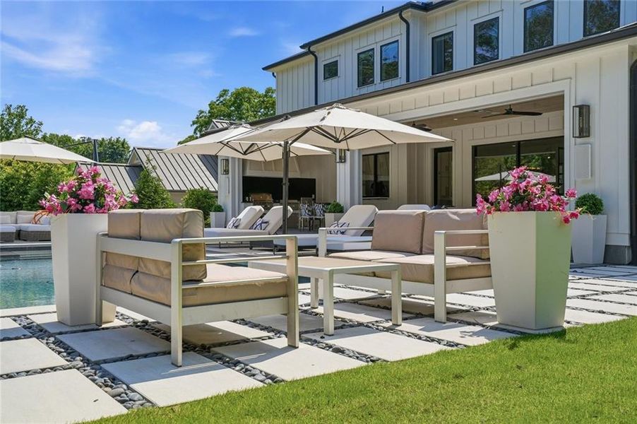 Exterior details and patio area of a home in , Roswell (Image 28). Exterior details and patio area of a home in , Roswell (Image 28).