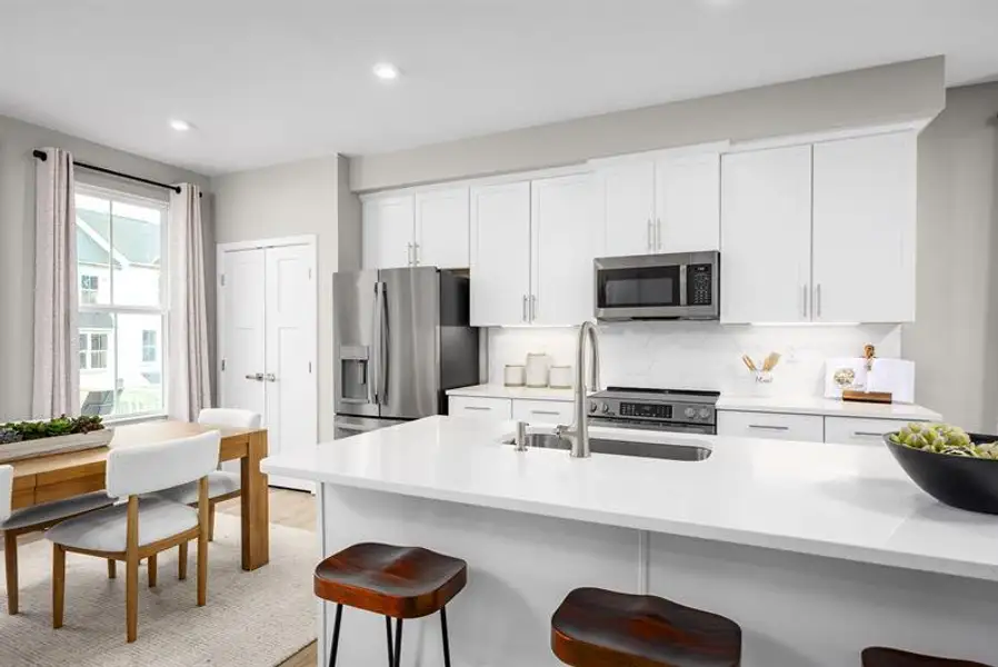 Furnished interior view inside a new home in Edenbrook, Charlotte (Image 3).