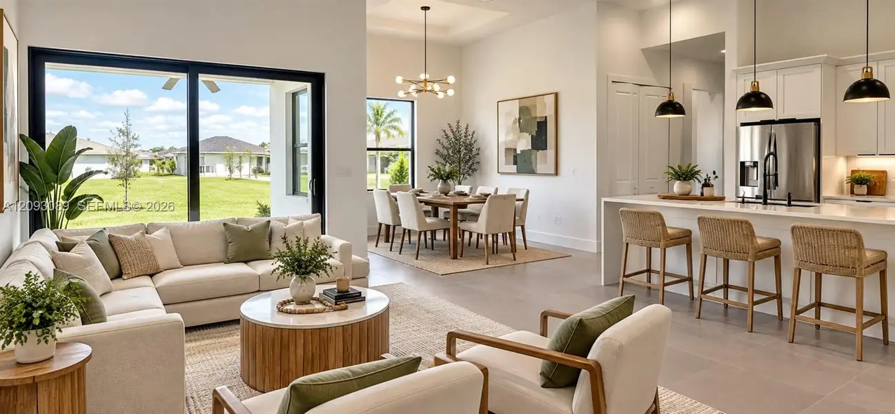 Furnished interior view inside a new home in , Cape Coral (Image 16).