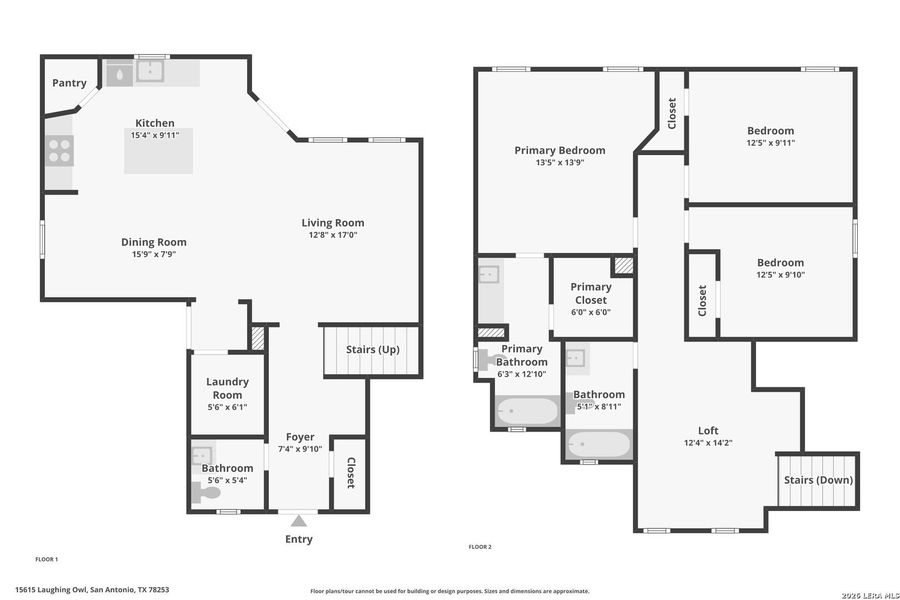 2D floor plan layout of this home in Redbird Ranch, San Antonio, TX (Image 3).