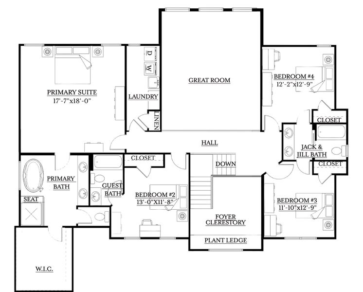 2D floor plan layout of this home in Cannon Woods, Clarence, NY (Image 4).