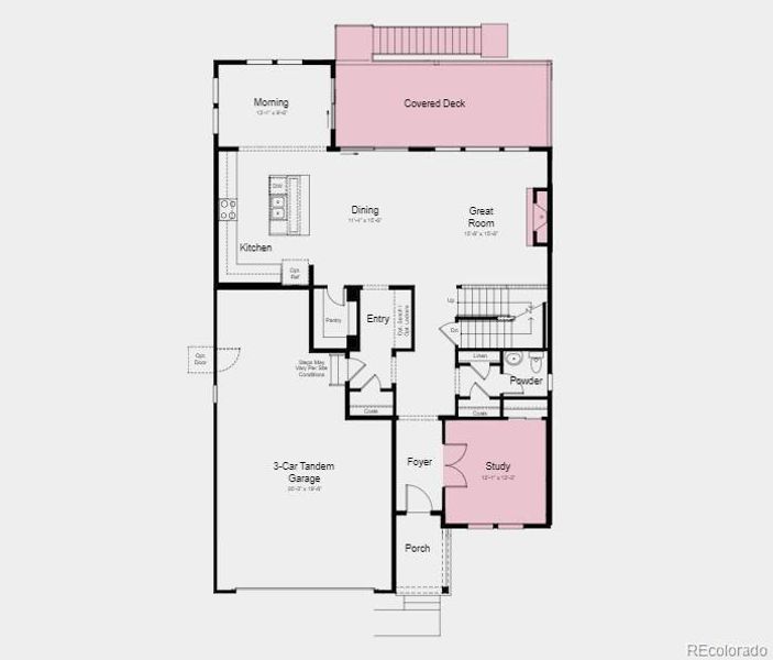 Structural Options Added Include: Covered Deck, Fireplace, Study, and Basement