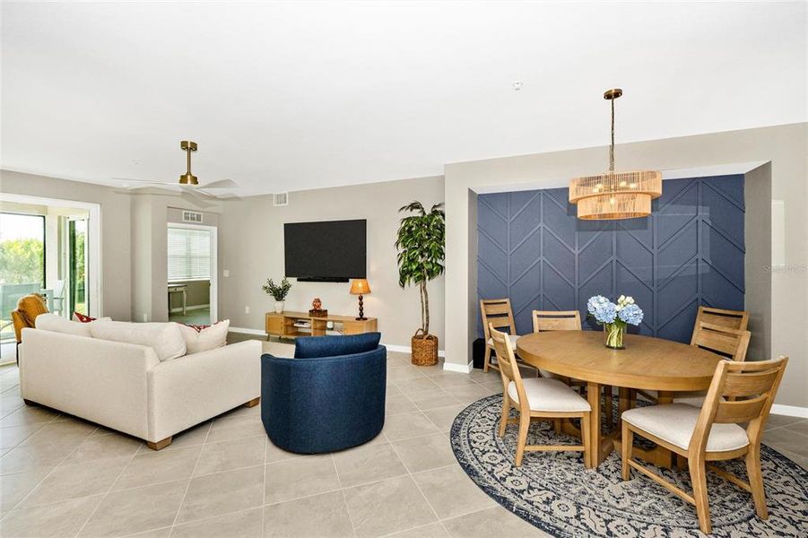 Furnished interior view inside a new home in Wellen Park Golf & Country Club, Venice (Image 44).