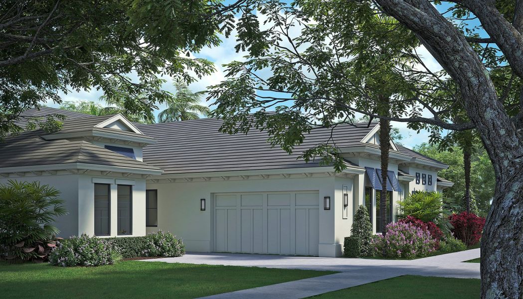 2D floor plan layout for the Seabreeze Grande by GHO Homes in Seaglass, Vero Beach, FL (Image 46).