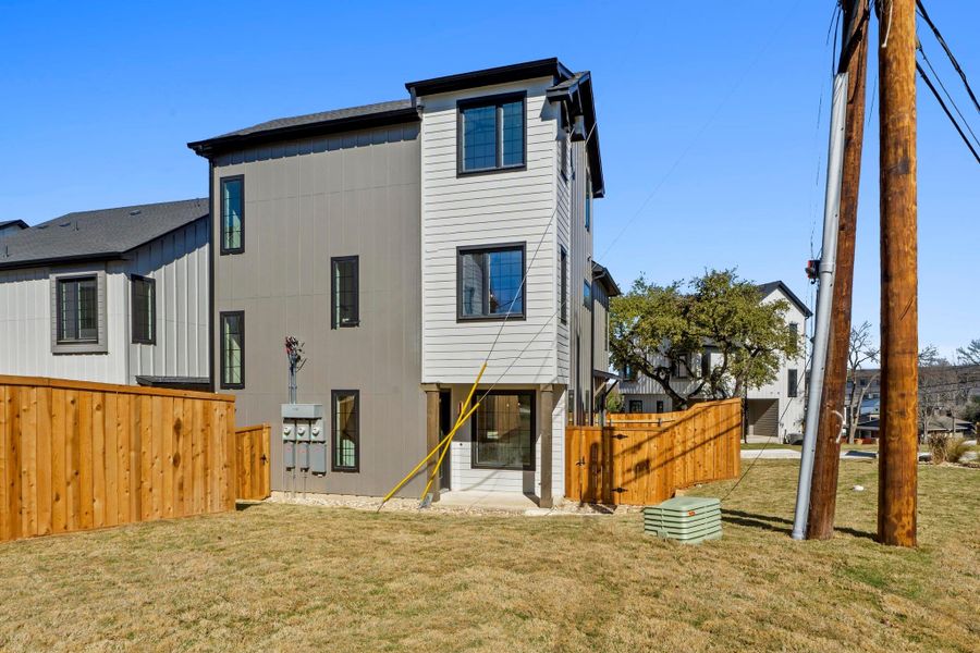 Exterior details and patio area of a home in , Austin (Image 4).