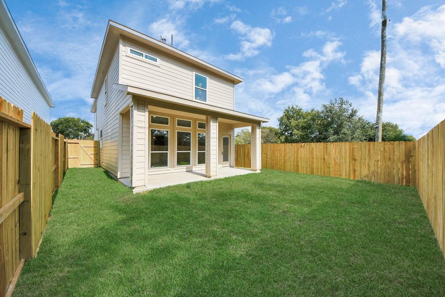 Exterior details and patio area of a home in , Houston (Image 3). Exterior details and patio area of a home in , Houston (Image 3).