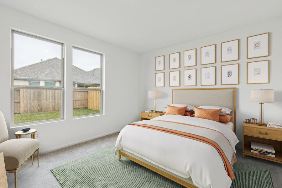 Furnished interior view inside a new home in Mavera, Conroe (Image 9).